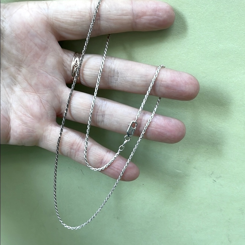 Vintage Sterling Silver Chain Necklace